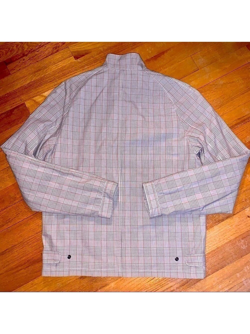 NWT French Connection Vintage Retro Mens Plaid Lined Golf Jacket Zip Front Coat - Picture 2 of 10